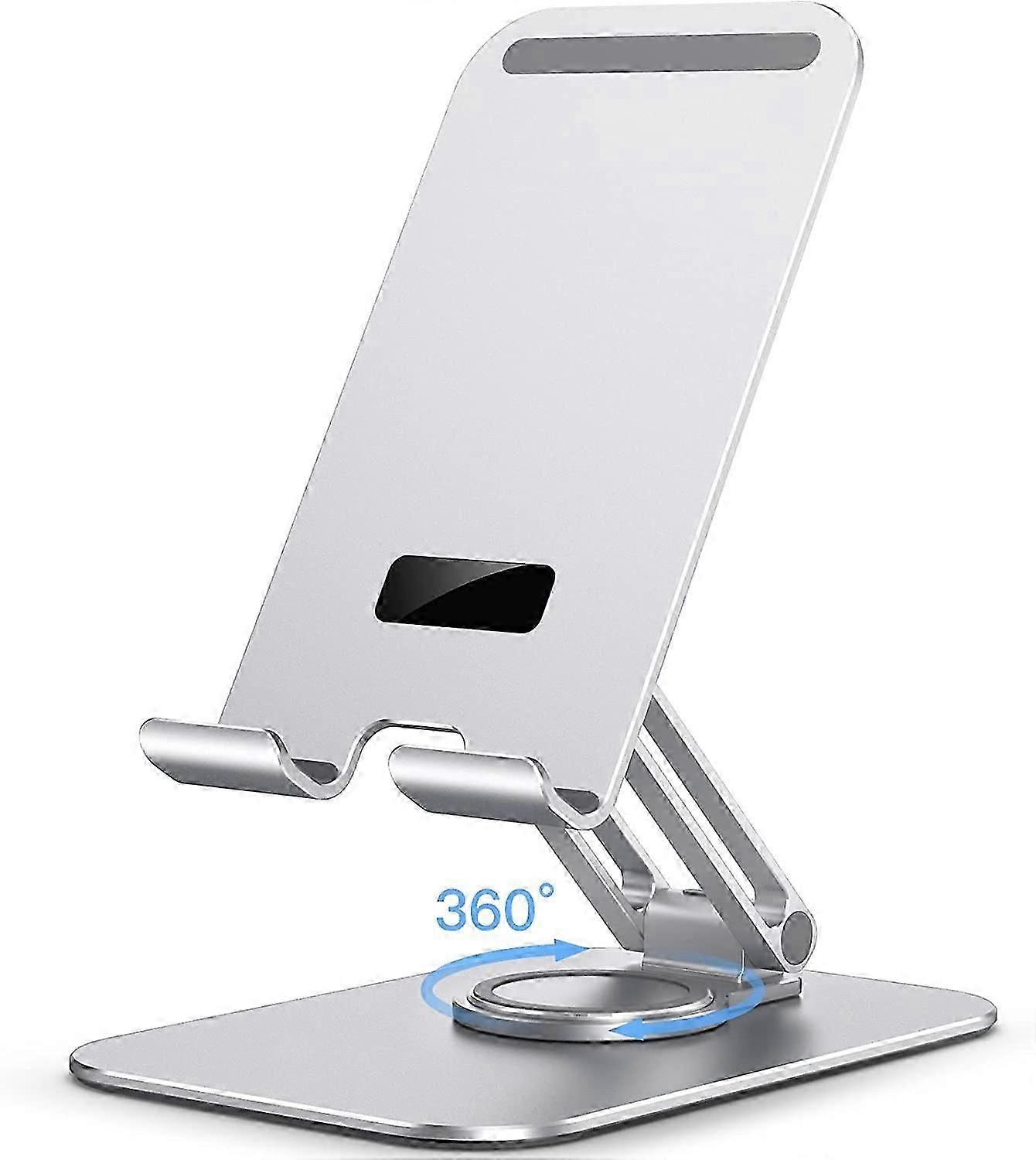 360-Degree Rotating Tablet Stand - Foldable and Portable for Home or Office