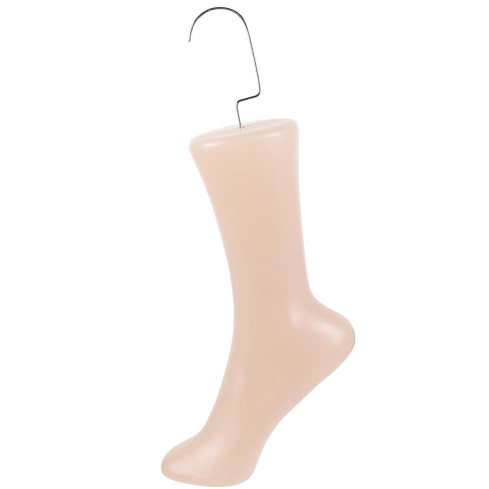 Female Foot Sock Display Stand Display Prop Shop Use Chocolate 30.20X21.00X9.00CM Sock Display 1Pcs