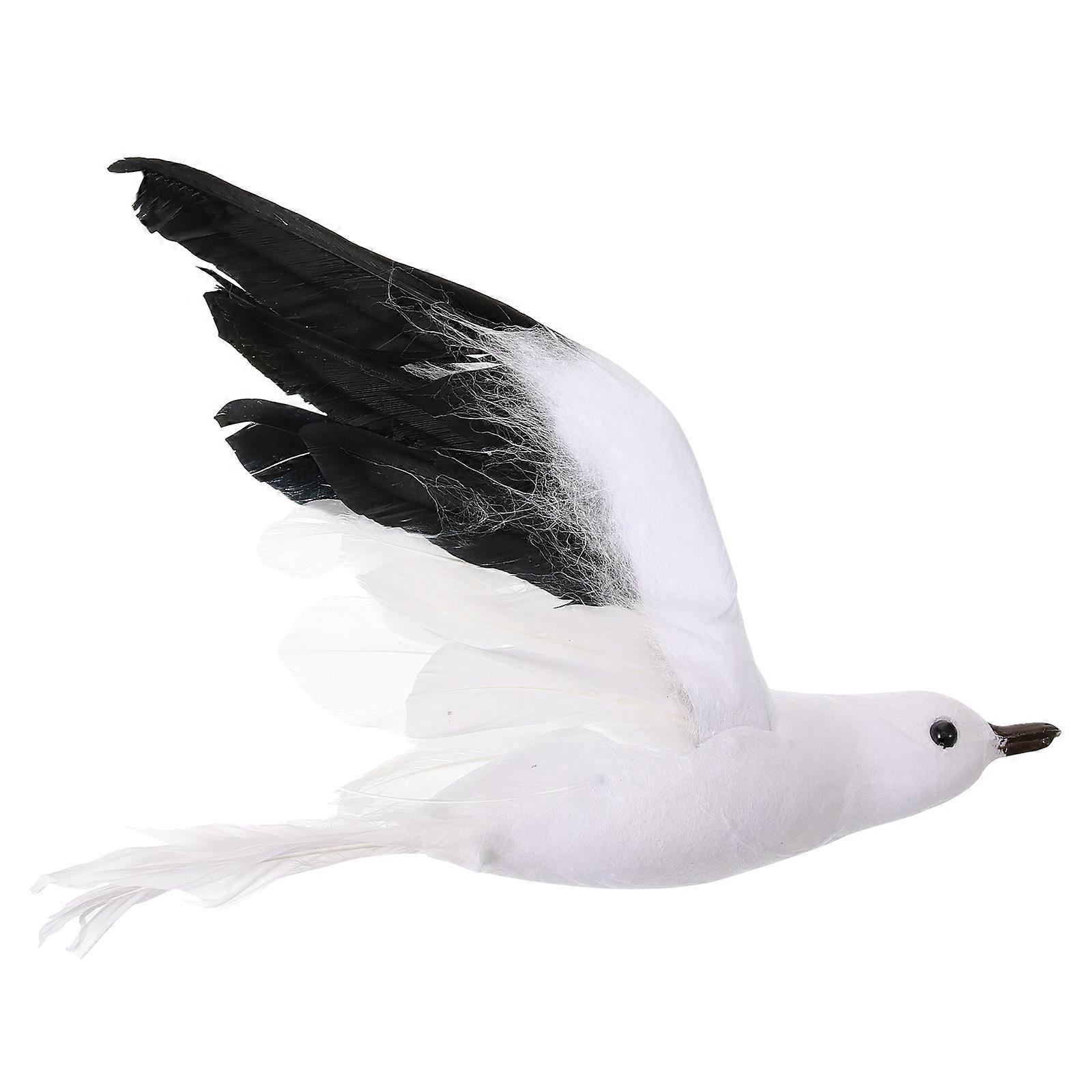 Miniature Seagulls Statue Seagull Shaped Pendant Foam Festive Bird Decoration 1Pc