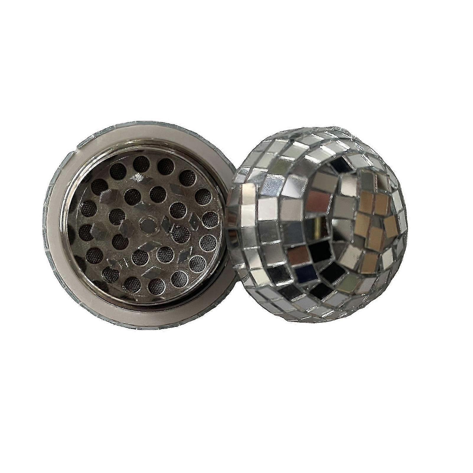 Vanilla Spice Alloy Grinder Crusher in Disco Ball Shape for Enhanced Grip and Efficient Grinding Tool