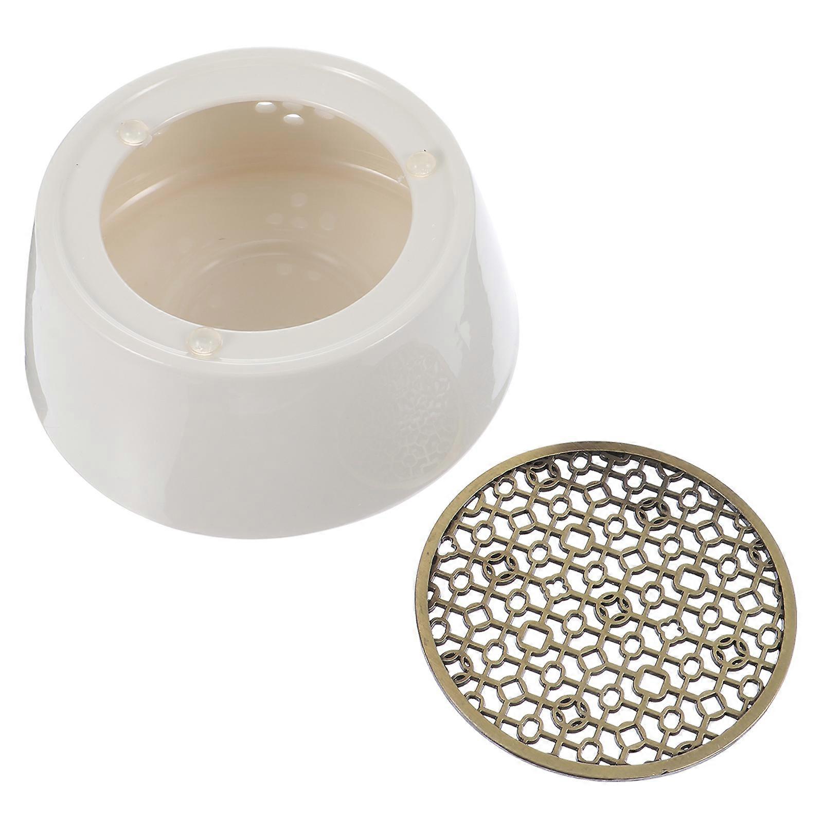 Ceramic Teapot Heater Square Shape Retro and Simple Style Home Use 14.5X14.5X6CM 1Pc