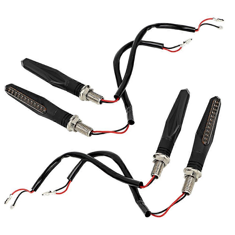 4pcs LED Flowing Water Turn Signal Light Indicator Blinker Flasher for Motorcycle