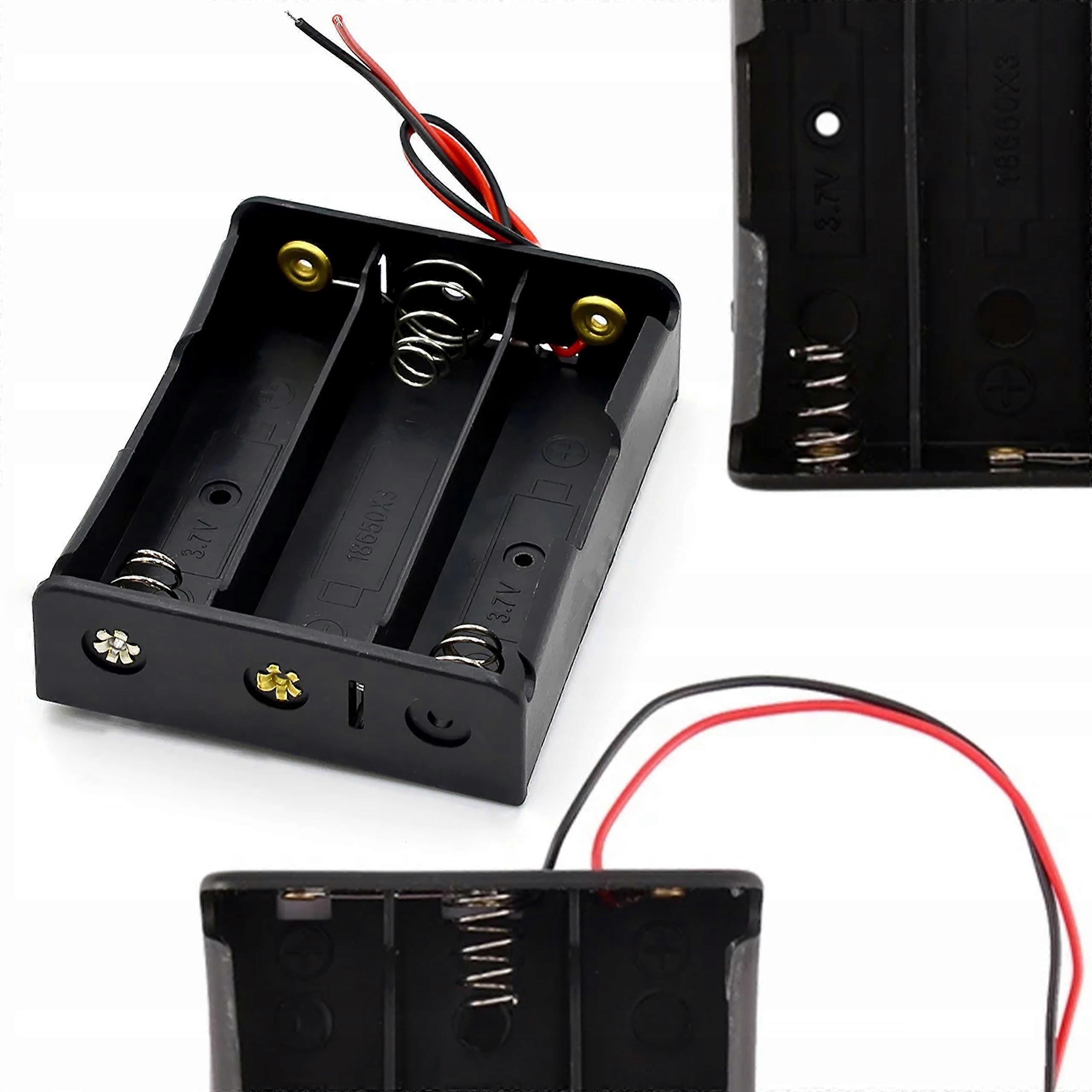 Rosfix Battery cage 3 x 18650 with 100mm cable | Open container 7.5X6X1.8Cm