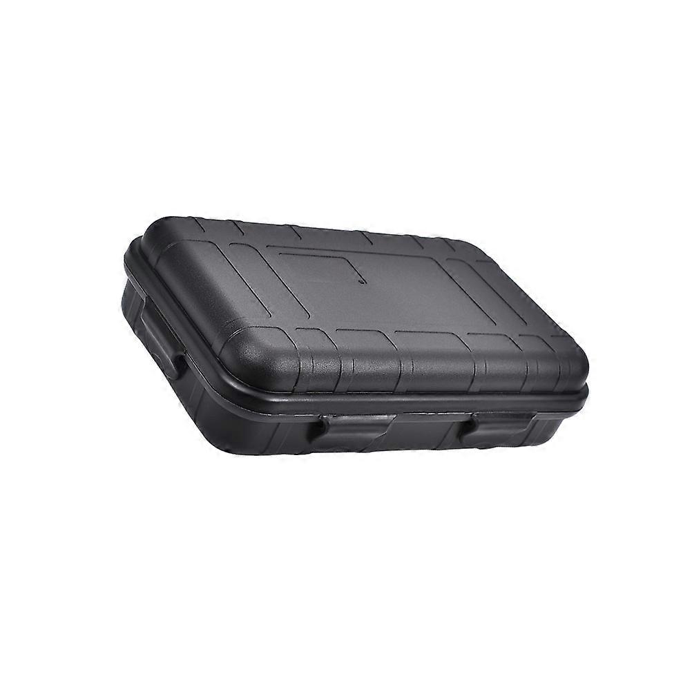 Large Lightweight Multi Use Tool Storage Box for Camping, Shockproof Emergency Kit Holder, Durable Outdoor Adventure Accessory, Black
