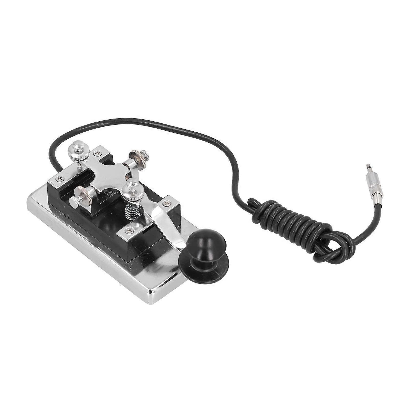 Morsecode CW Telegraph Hand Morse Code CW Telegraph, Morse Code Key CW Telegraph Heavy Key Short Radio Communication Teaching Aid HYK4