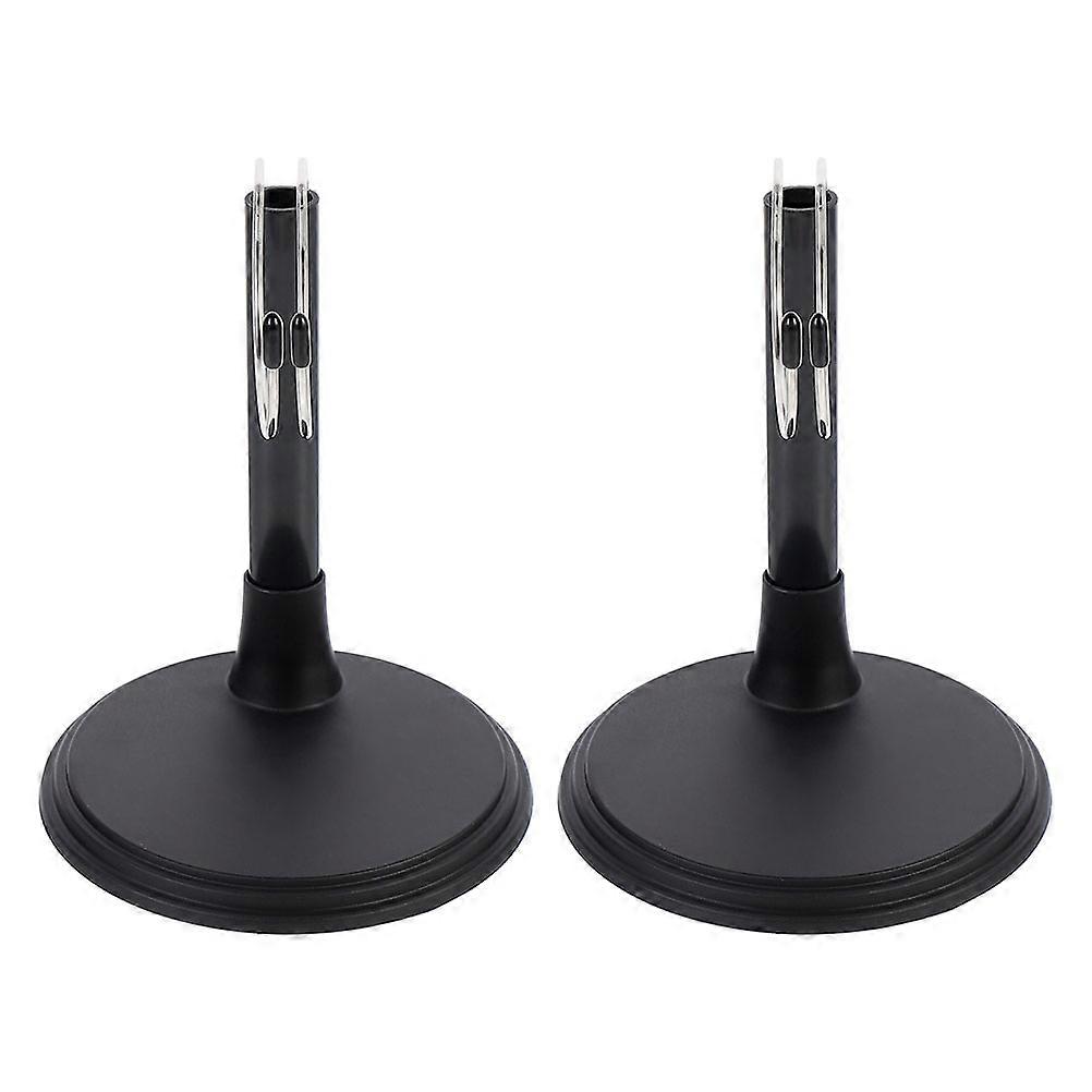Doll Display Holder Adjustable For Home Decor Round Base PVC 2Pack