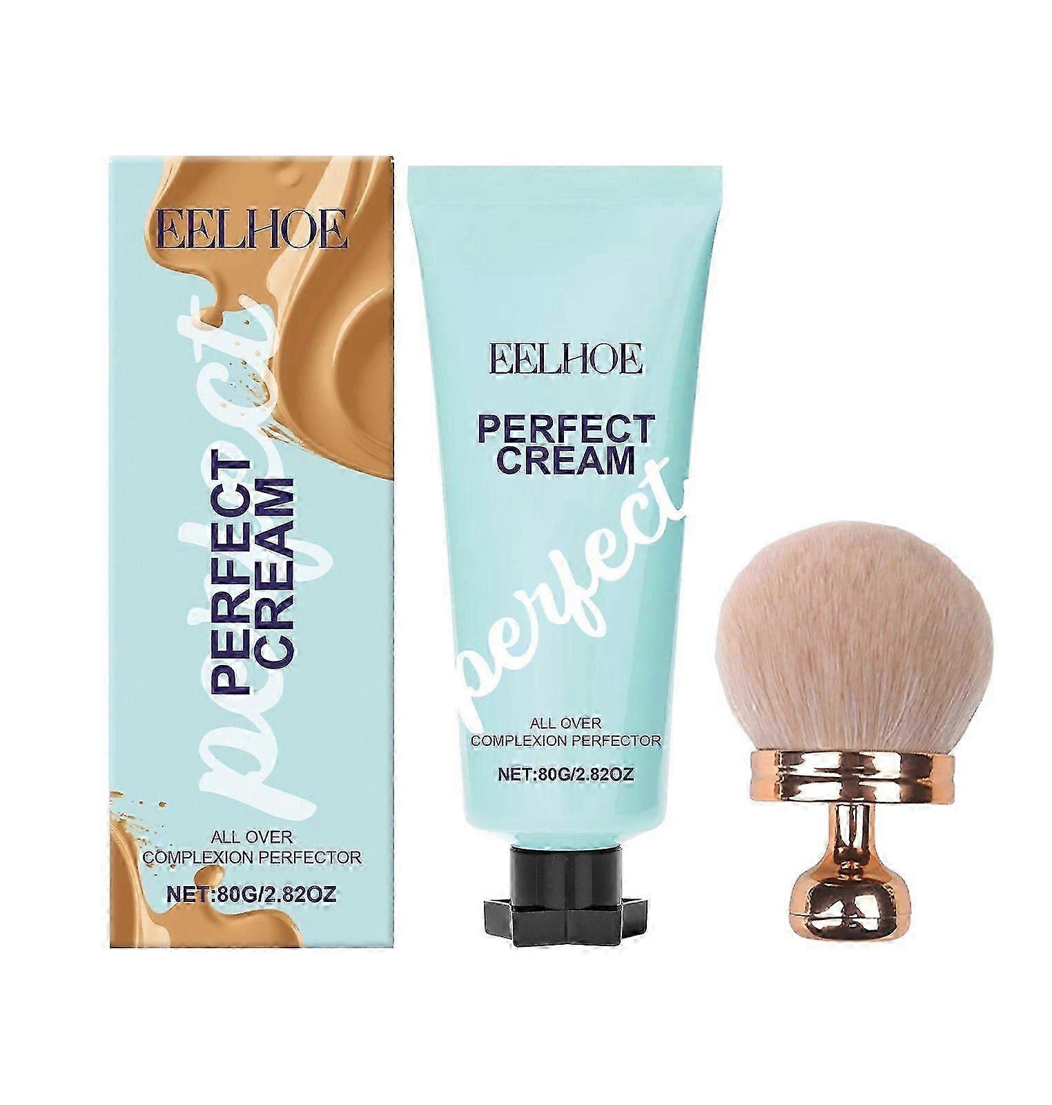 Supreme Creme All-Over Complexion Perfector, Long-Lasting CC Cream Foundation with BrushLightweight & Waterproof Concealer & Coverage