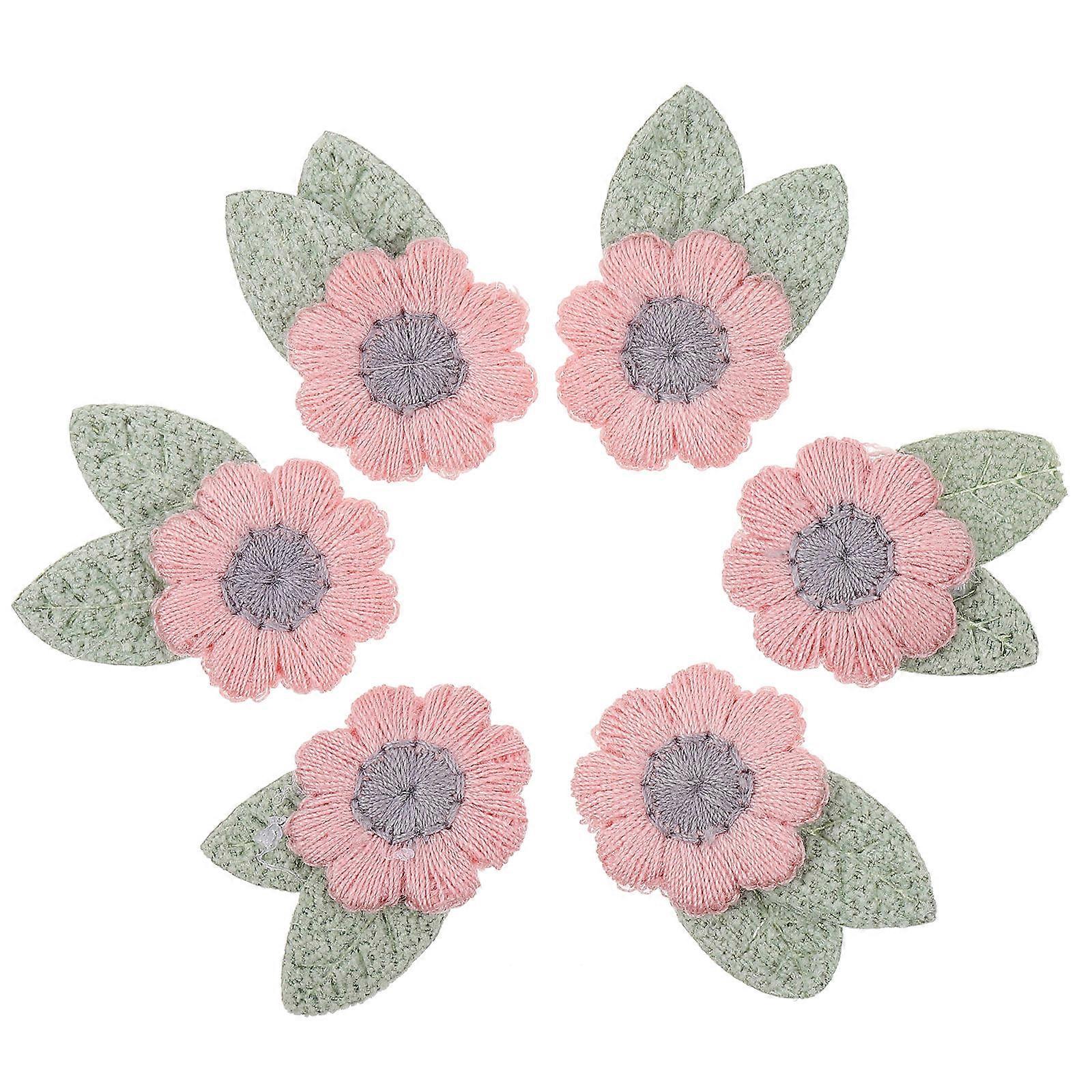 Sew On Flower Embellishments Design For Handicraft Enthusiasts Diy Lovers 2.8X2.2Cm Pink 10Pcs