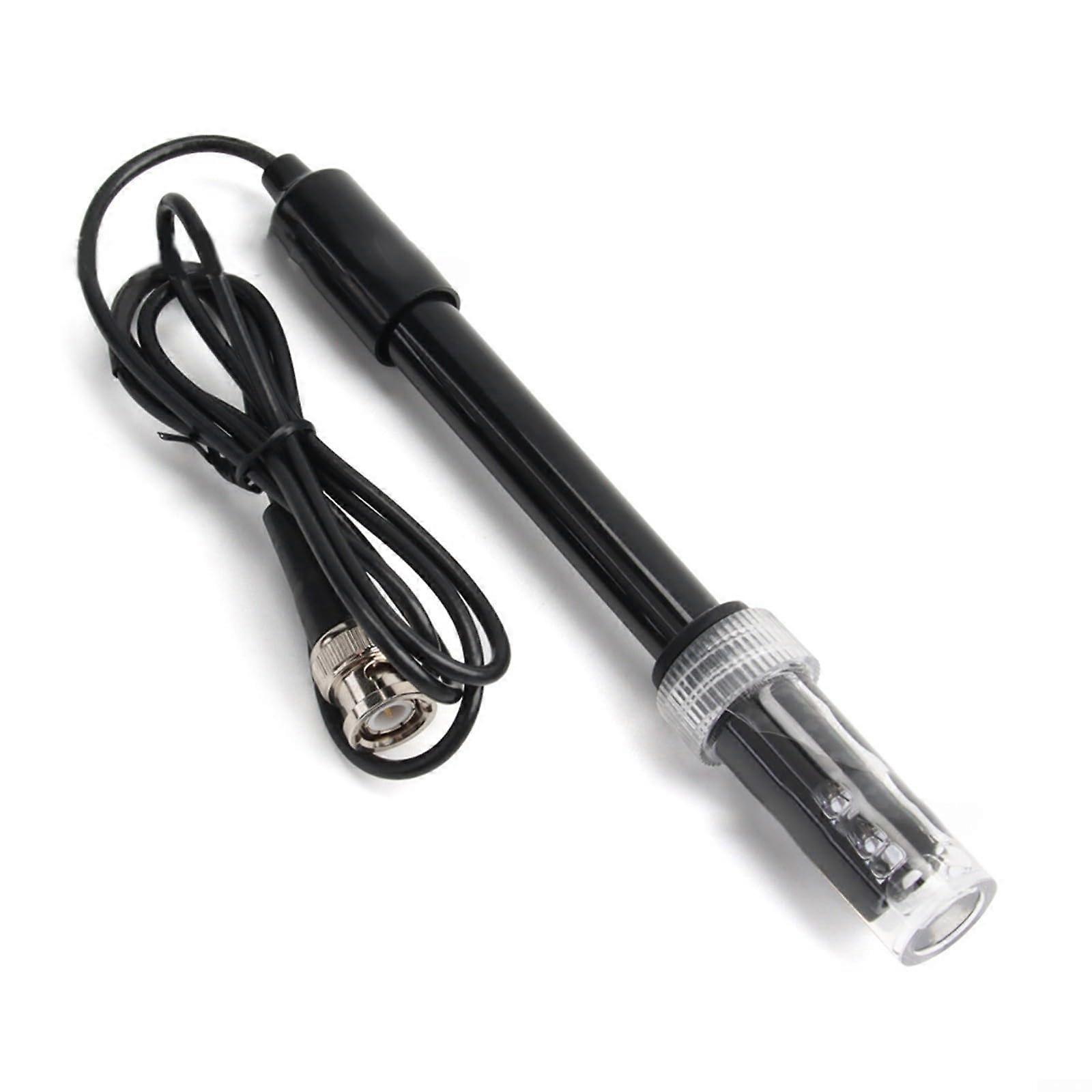 PH Sensor 155 X 25 Mm Probe For Aquarium And Pool, pH Electrode With BNC Connection, 0.00-14.00 pH, 0-60 C, Black
