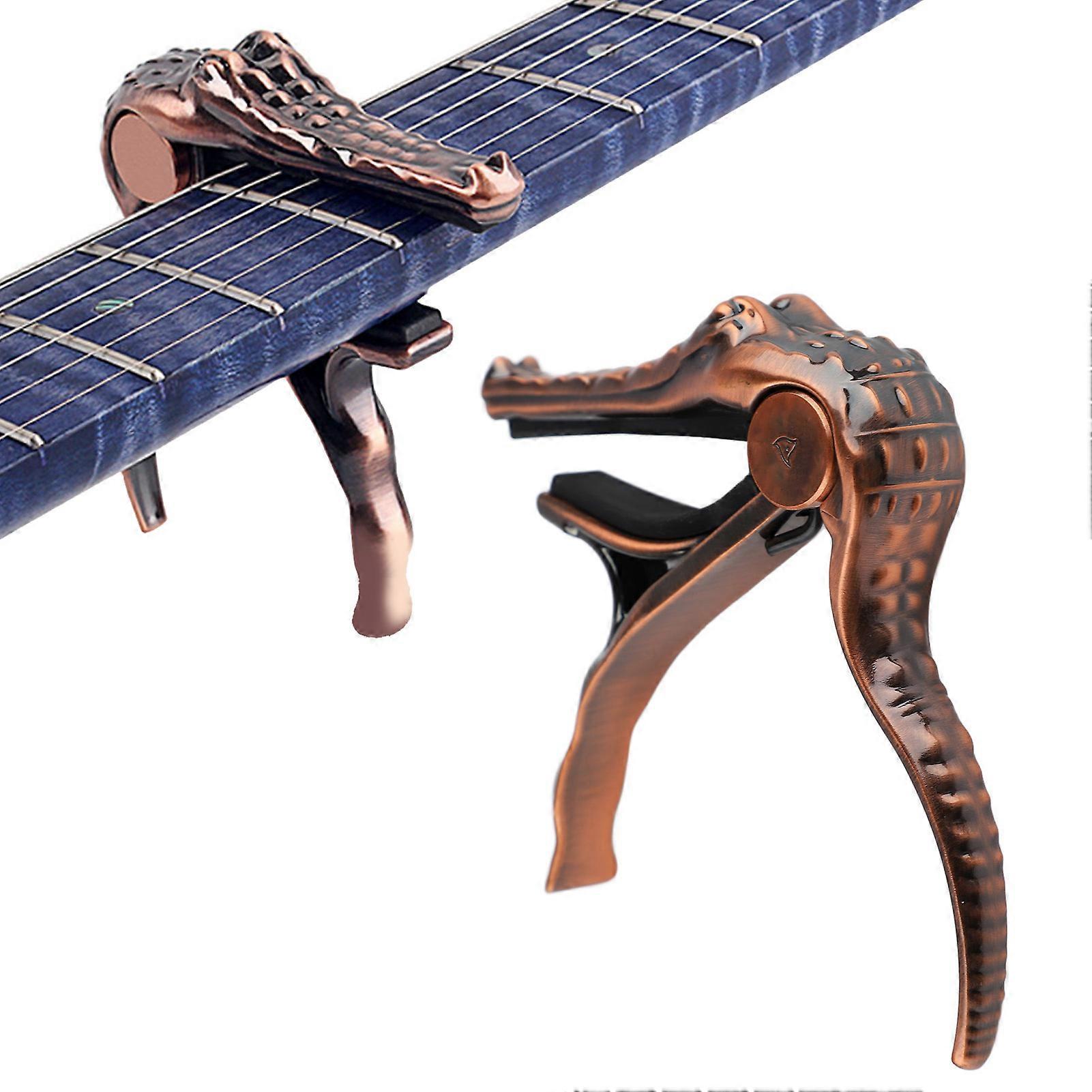 Gitarr Capo Zink Legering Brons Aerodynamisk Struktur Elektrisk Akustisk Gitarr Capo 