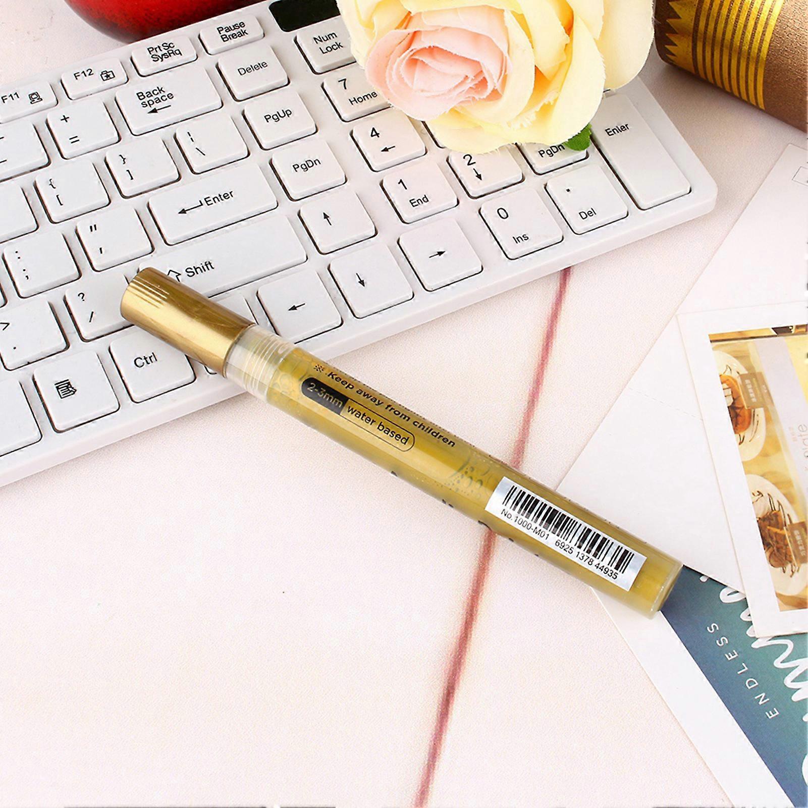 Bright & Colorful Acrylic Painter Marker Pen For Craft Scrapbook Golden