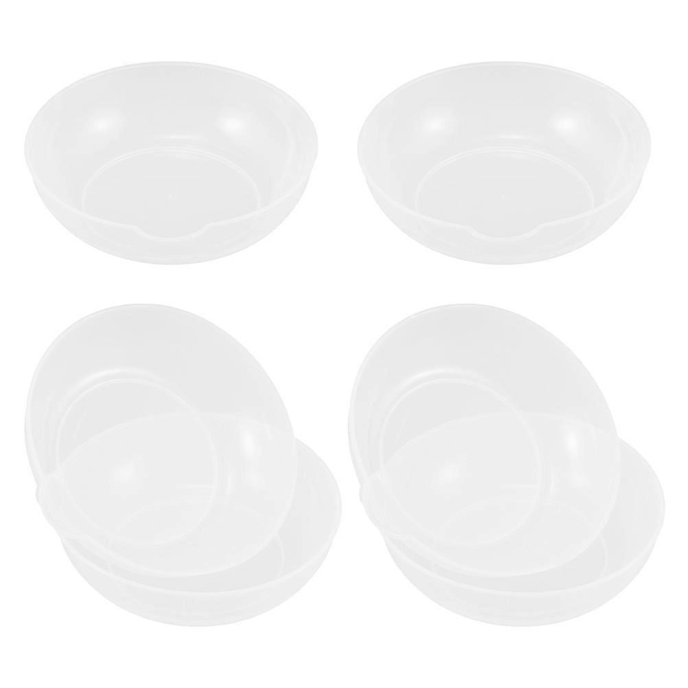 Masteelf 6Pcs Electronic Scale Tray Plastic Food Scale Pan Daily Use Round Transparent