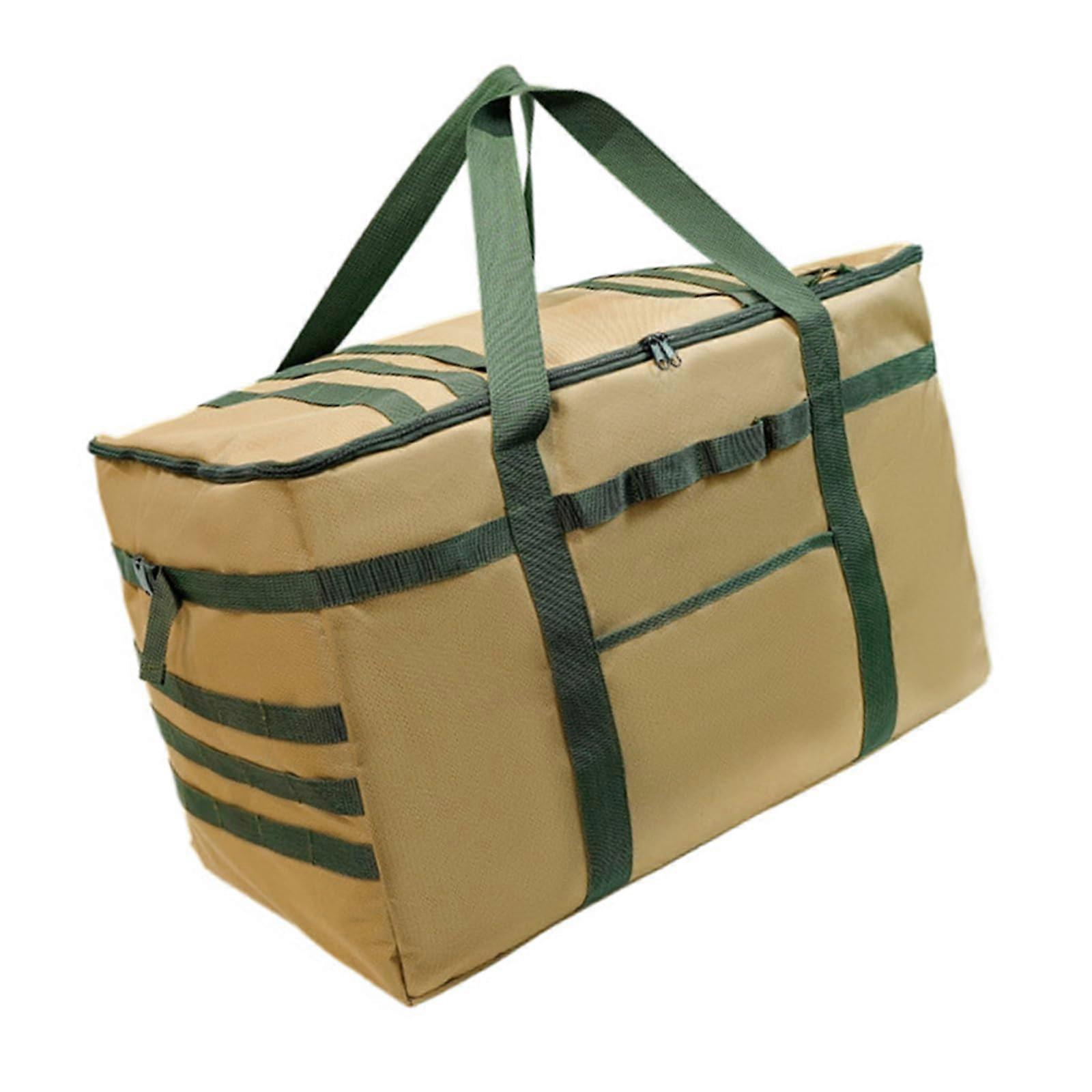 Storage Bag for Kitchen Utensils, 81L Capacity for Grill and Travel, Khaki Color, Large and Durable Design