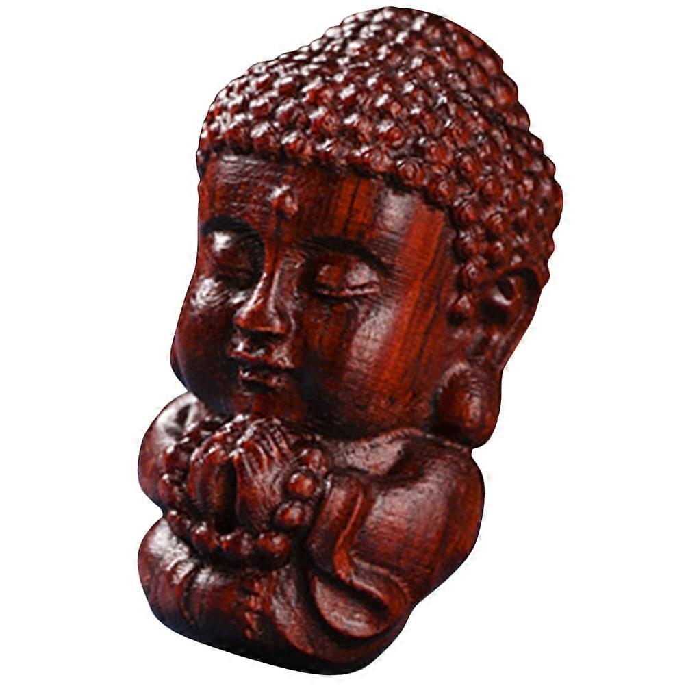 Retro Buddha Pendant for Decor Dark Red Synthetic Material Key Chain Accessory 1 Piece