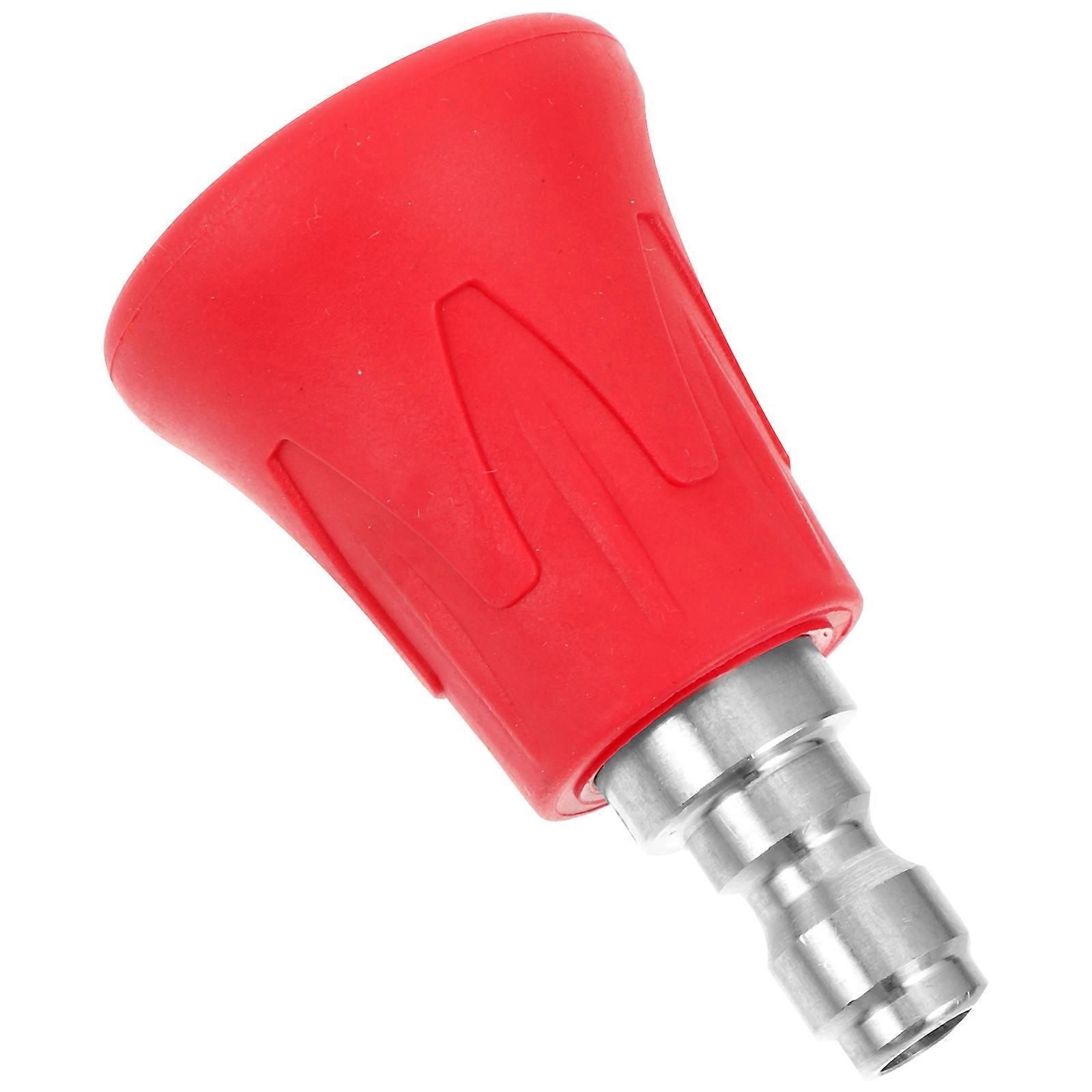Red High Pressure Washer Adapter Soft Rubber Stainless Steel Professional Sprayer Tool for Home Use 0.5 Inch