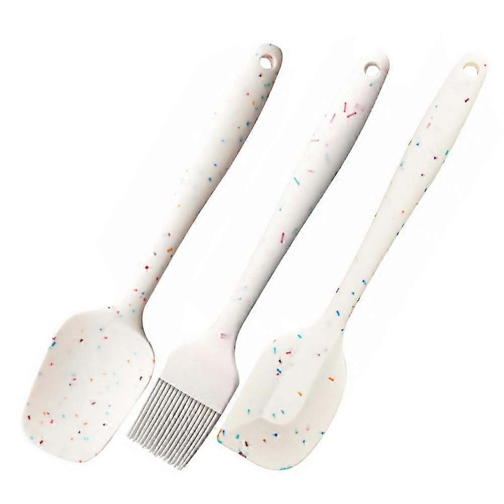 Kitchen Silicone Spatula Set Non-Stick Heat-Resistant Scraping Baking 26x2cm 3Pcs