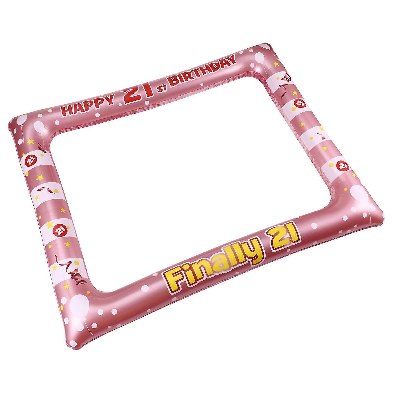 1 Pc Inflatable PVC Photo Frame Prop for Birthday Parties – Lightweight & Fun Accessory for Memorable Moments with Friends