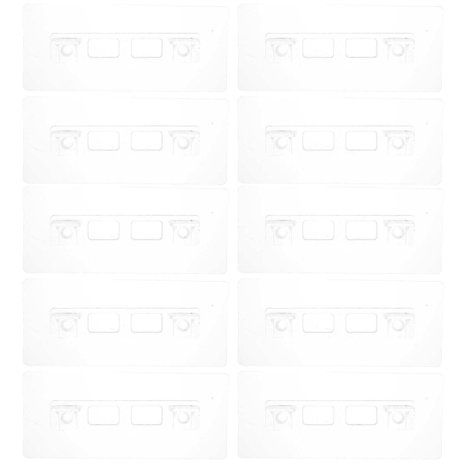 Adhesive Shelf Bracket for Display Heavy Duty Shelf Brackets 12Pcs Transparent