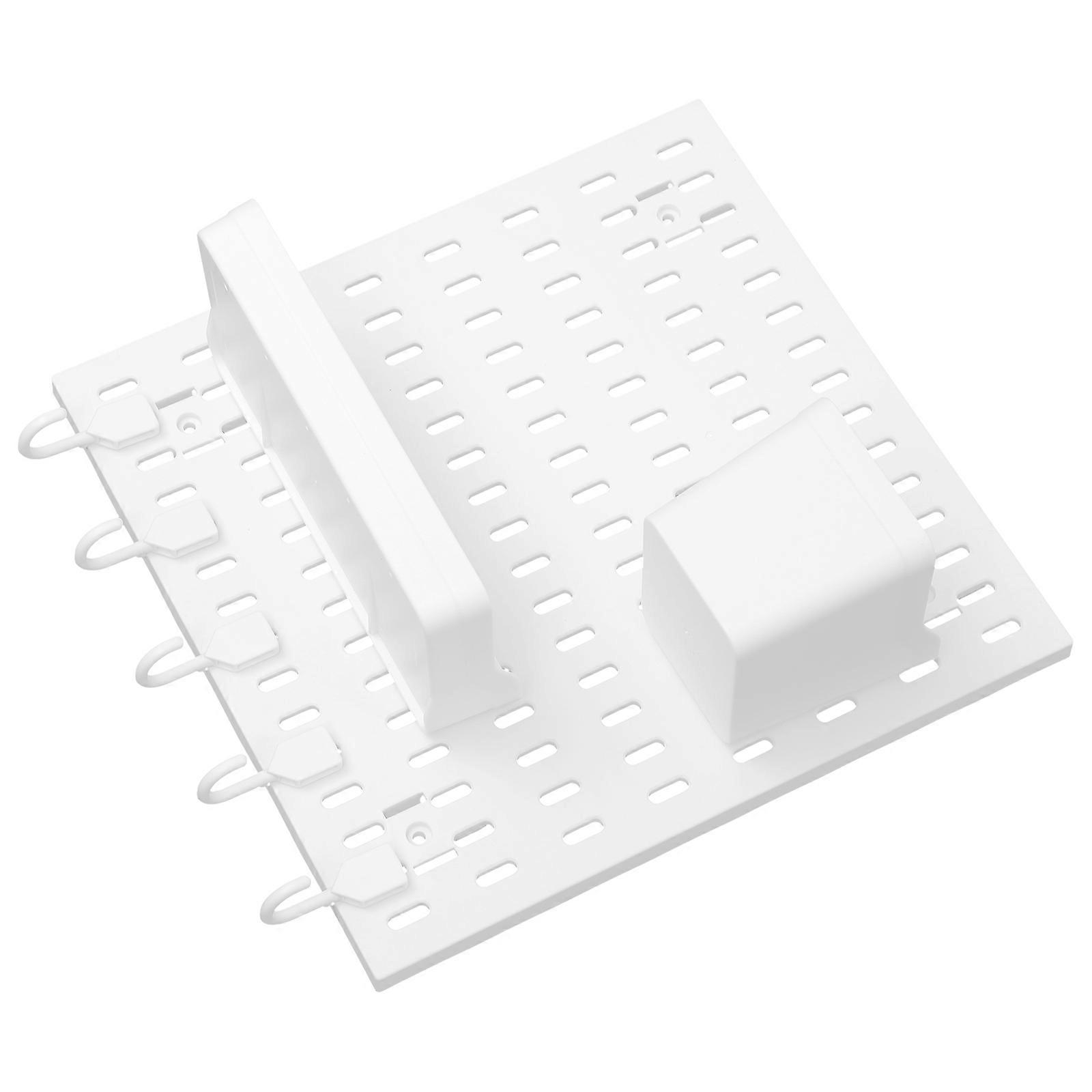 Craft Pegboard Wall Organizer Pegboard Wall Storage Panel Kitchen Entryway PP Material Wall Storage 1 Set