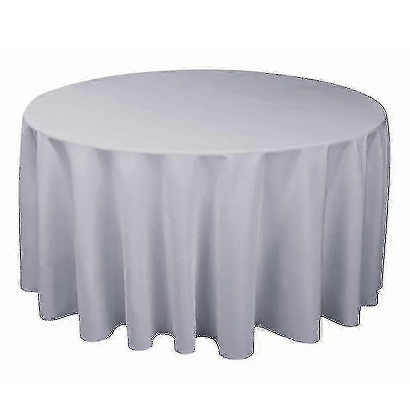 Solid color tablecloth for wedding round polyester durable table cover