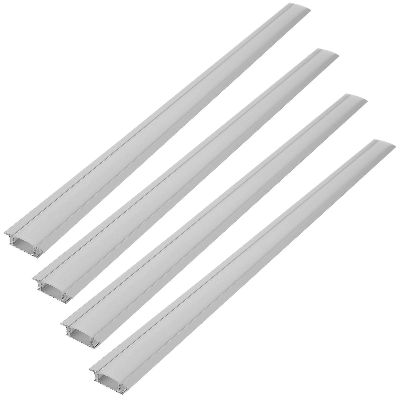 Masteelf 4 Sets LED Strip Light Cover Aluminum Alloy Channel with Diffuser