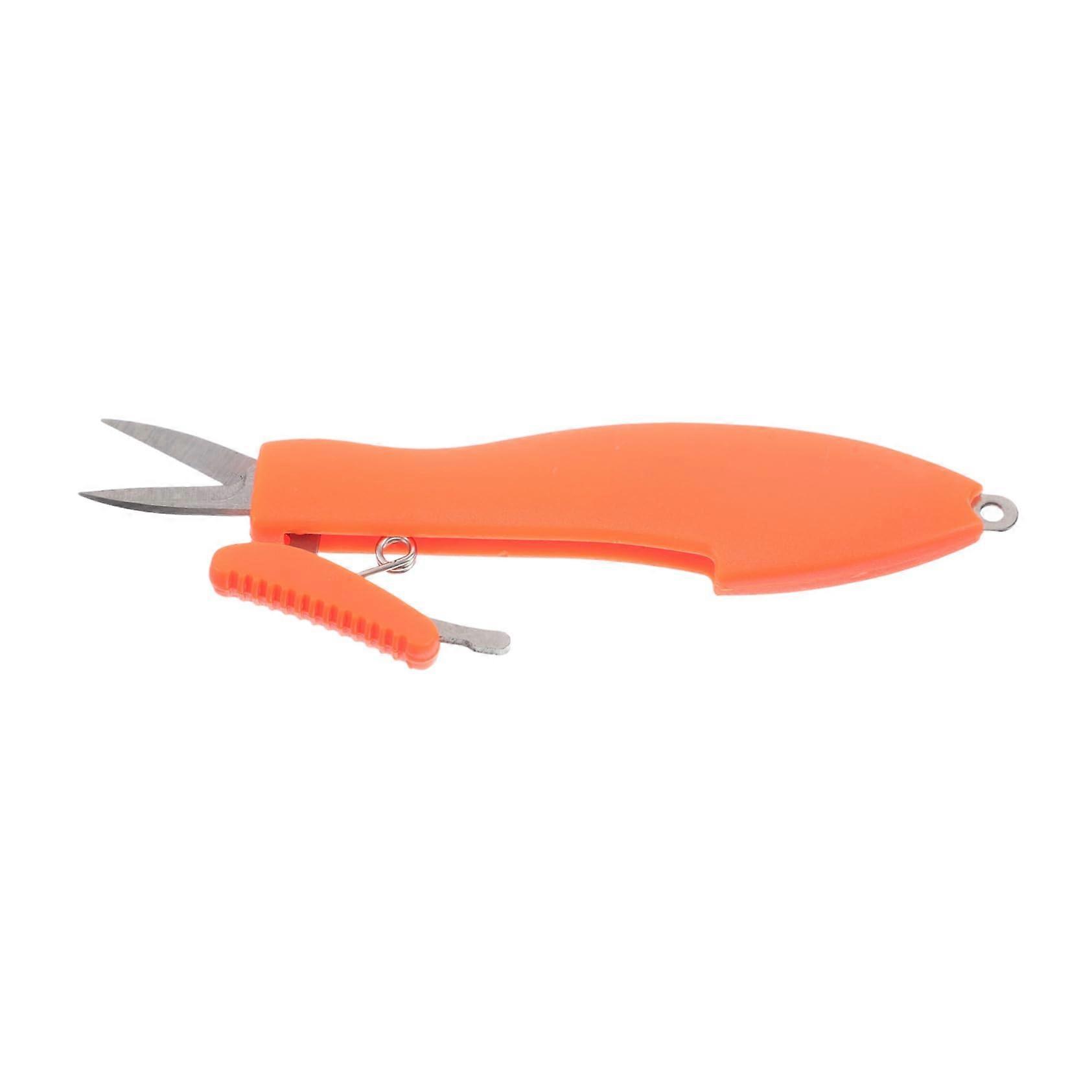 Angler Telescopic Scissors Telescoping Line Cutter For Fishing Plastic Orange Angler Clamp 1 Piece
