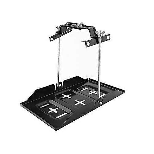 Universal Car Battery Holder with Mounting Kit, Stable Battery Plate, Adjustable Battery Plate with Clip for Car and Boat
