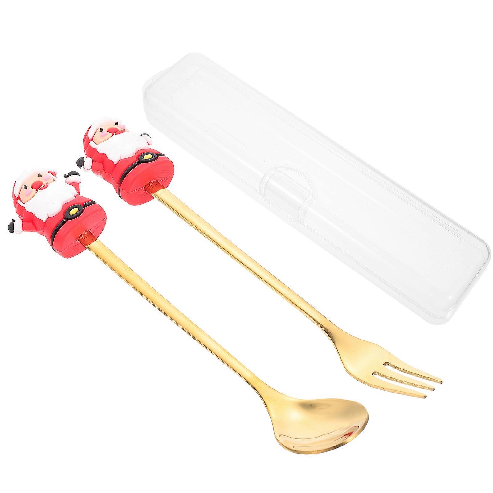 Cutlery Set Stainless Steel Tableware Portable For Family Gathering Curved Edge Gold 1Set