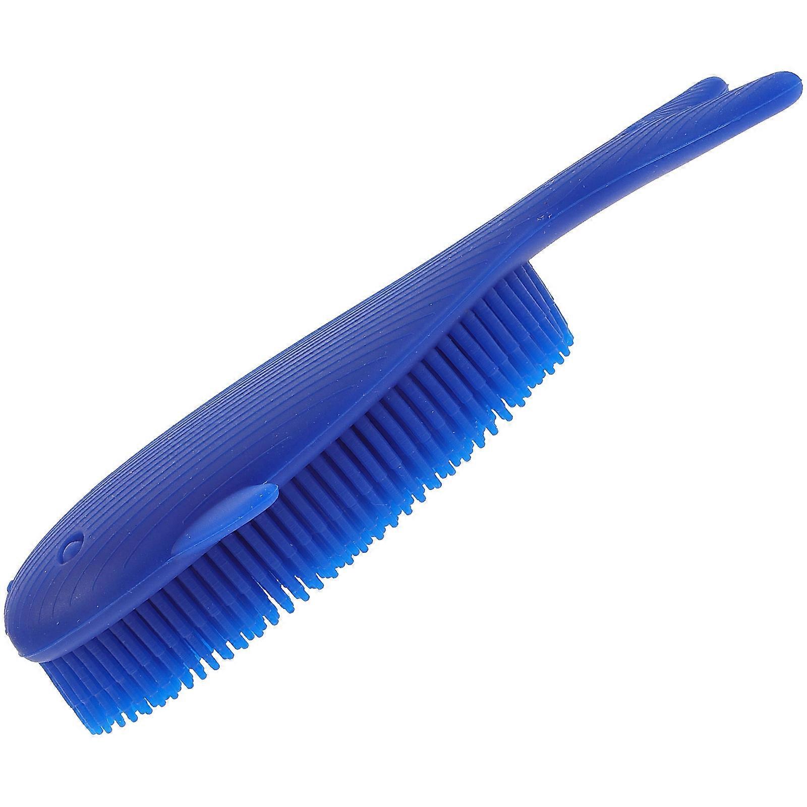 Silicone Exfoliating Brush For Babies 14.5X7X3CM Dark Blue Bathing Occasion Foam Making 1Pcs
