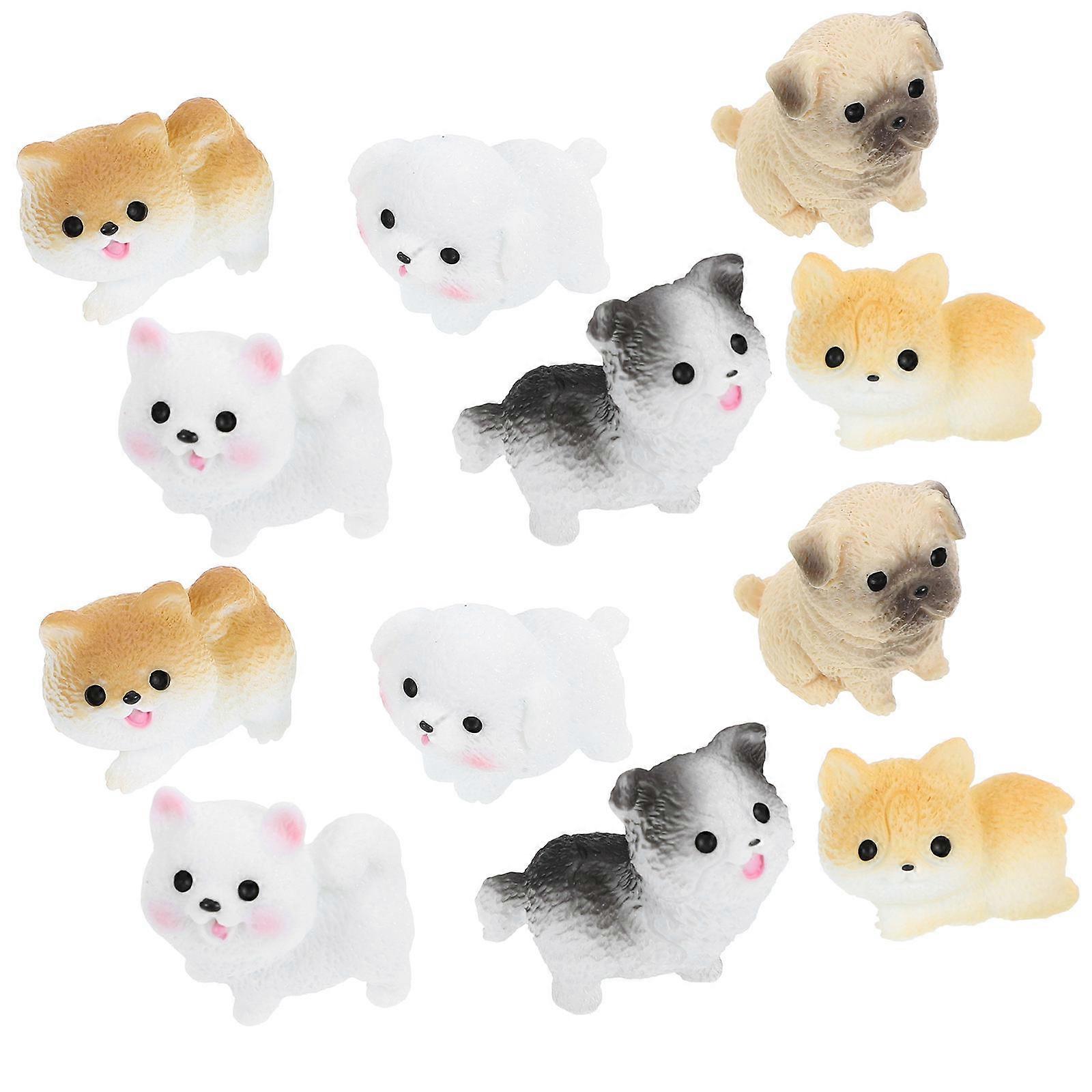 a polished and professional product description based on your input:

 

**12pcs Mini Resin Dog Figurines Set – Cute Puppy Decorations for Cakes,
