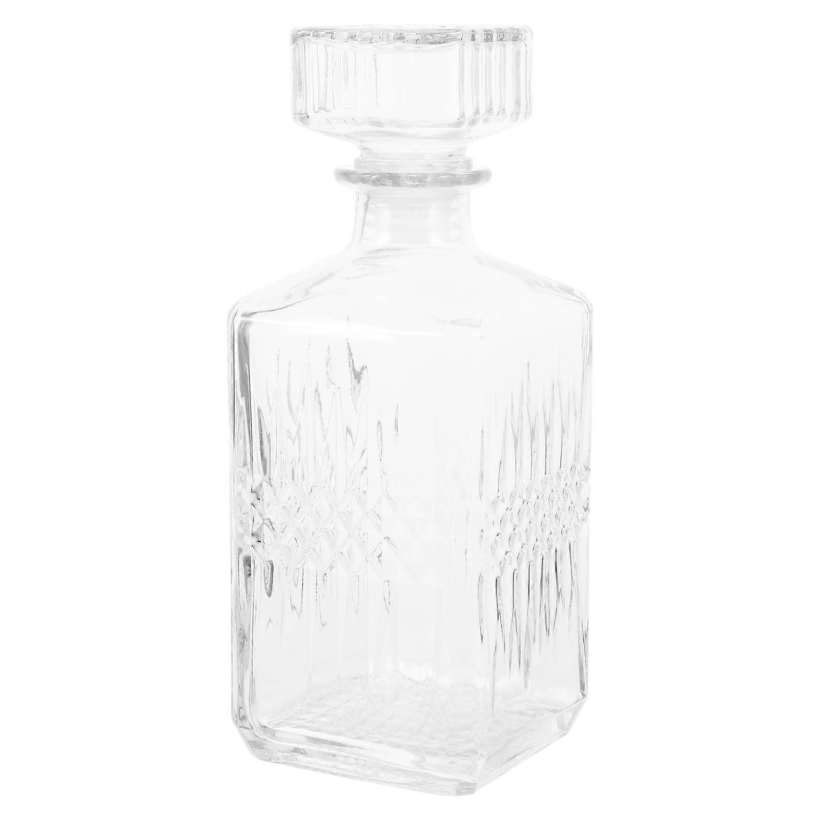 Wine Aerator Bottles Transparent Diamond Design 1000ml Glass Dispenser For Home Use And Dining Experience 1Pack