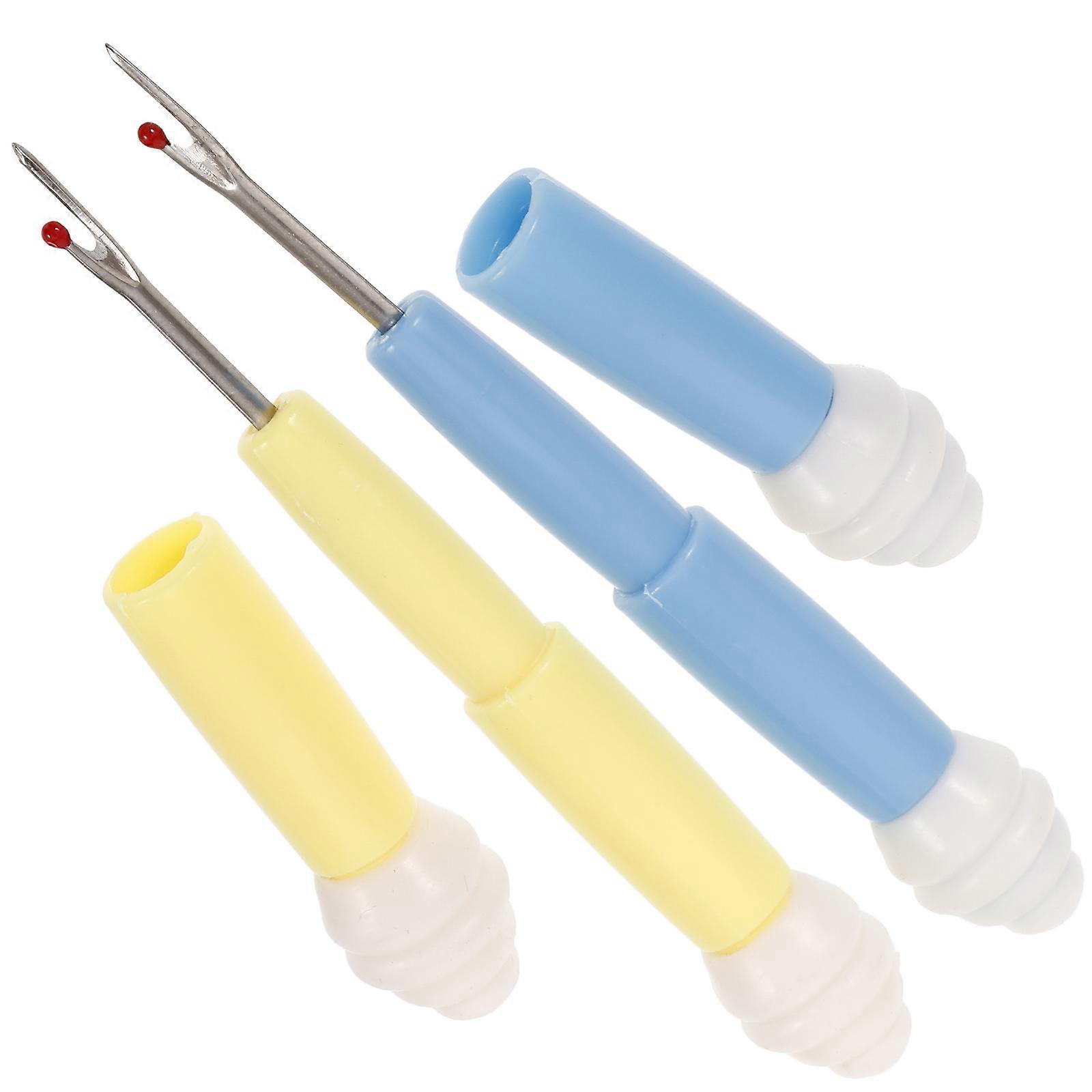 2Pcs Seam Rippers for Sewing MultiFunctional Thread Removal Tool with Comfortable Handle Assorted Color