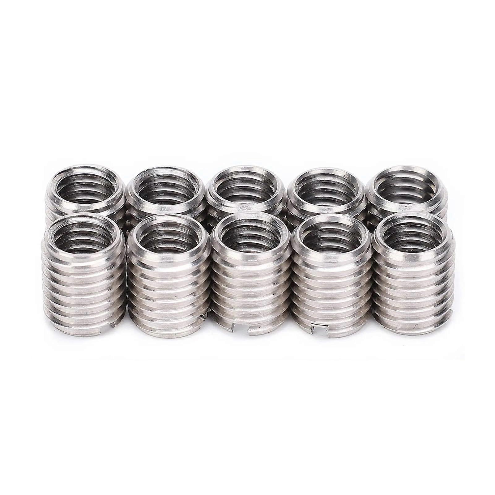 Insert Nut Thread Repair Sleeve 10pcs Set, M6 Thread Socket Screws, Durable Steel, 1011210178611