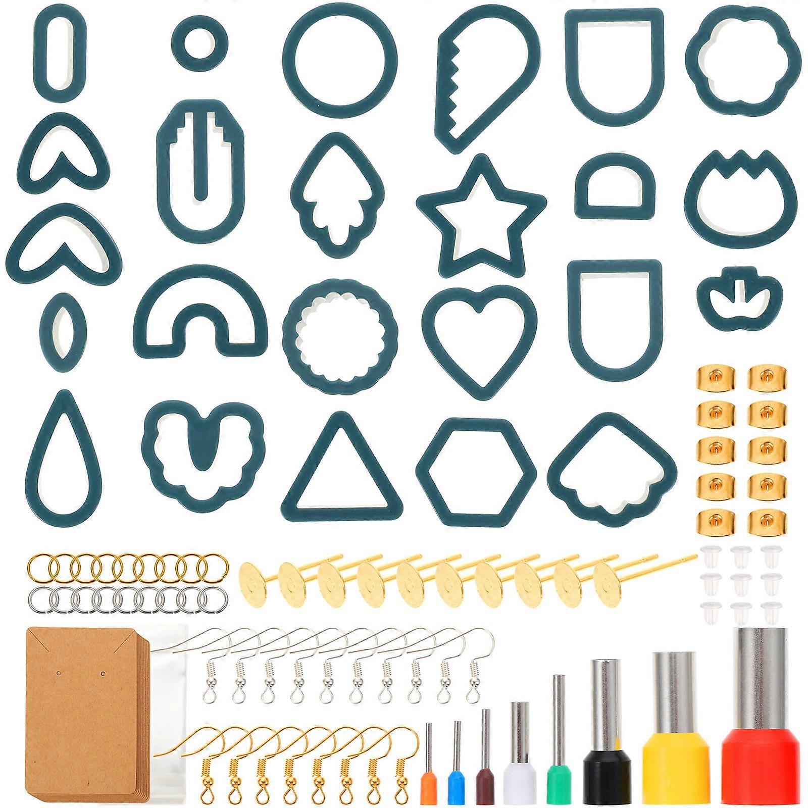 1 Set Unique Clay Cutters for DIY Jewelry Making, Durable Polymer Clay Earrings Molds, Easy to Use for Crafts and Handmade Creations