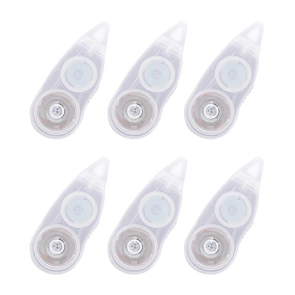 6pcs Portable Correction Tape for Students White Modifying Tape with Instant Drying and Strong Coverage for School and Office Use
