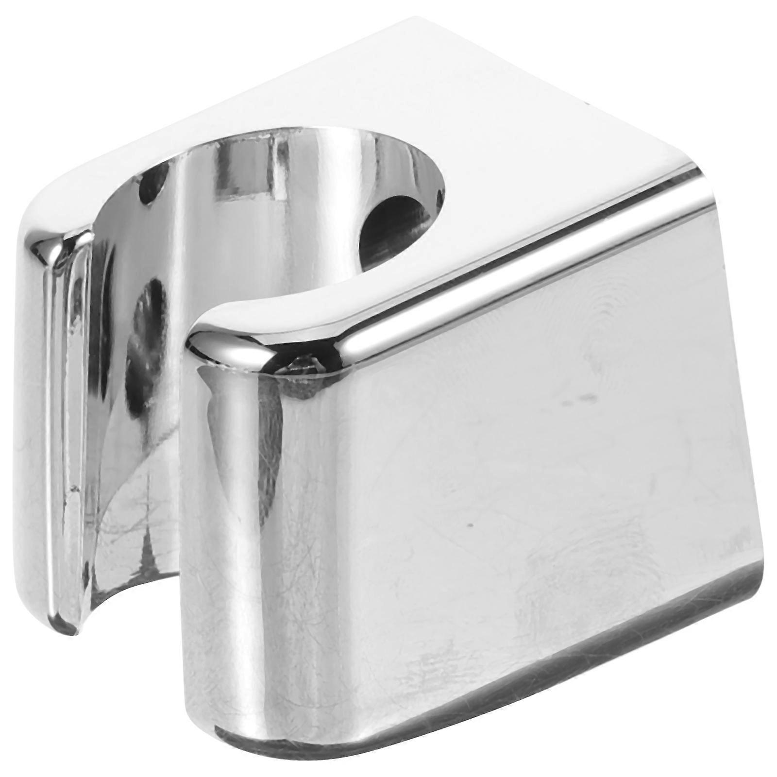 Shower Head Holder with Excellent Wear Resistance for Home Use Silver ABS Material Fits Most Nozzles 2 Angles Slots