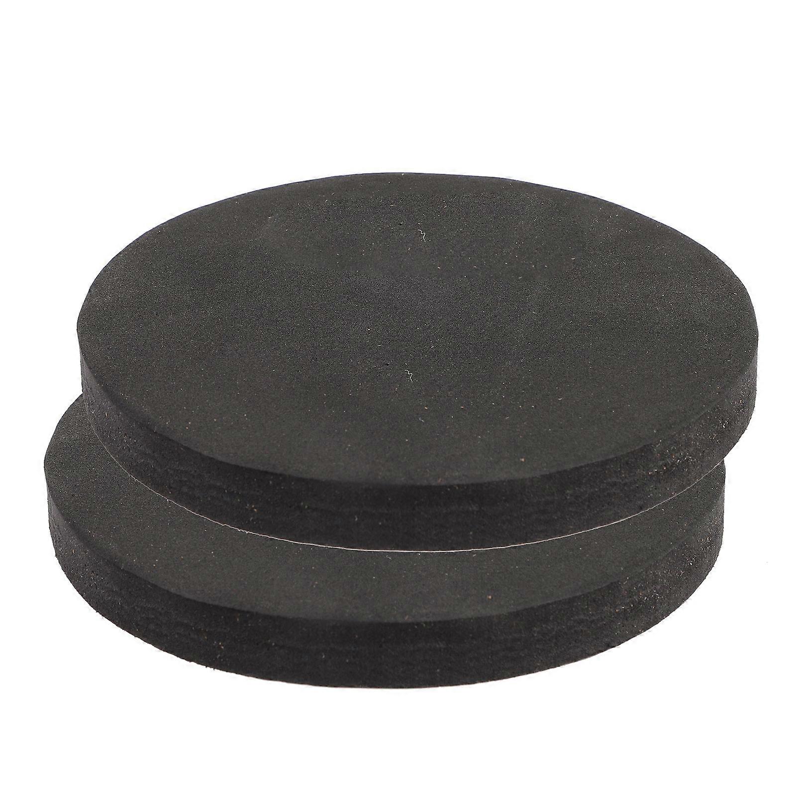 طبل ملصق باس طبل بقع الآلات الموسيقية حامي مربع أسود 13.5x13.5 سم دائم 2 مجموعة