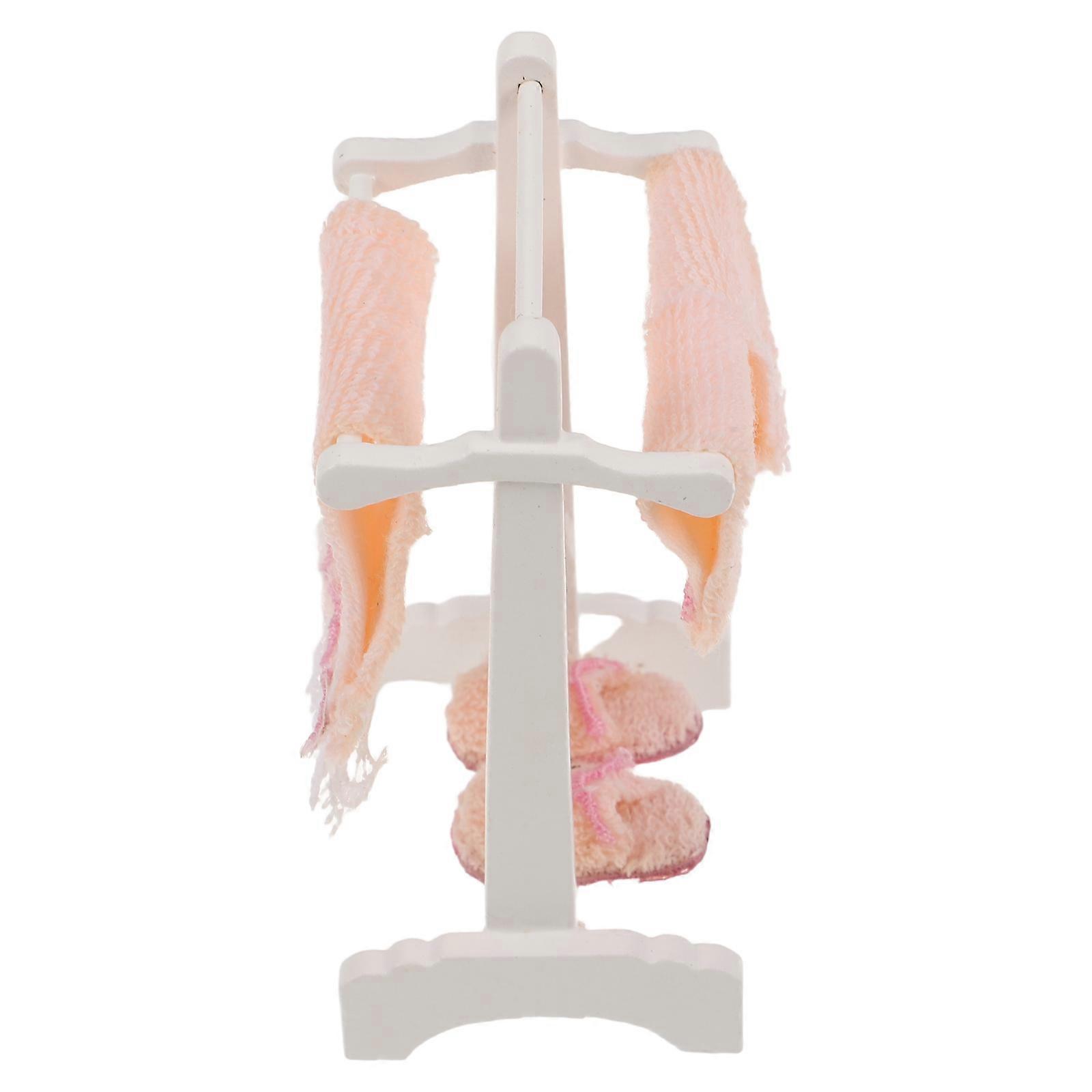 1 Set Scale Towel Rack for Dollhouse Accessories – Detailed Craftsmanship, Versatile Decorative Ornament