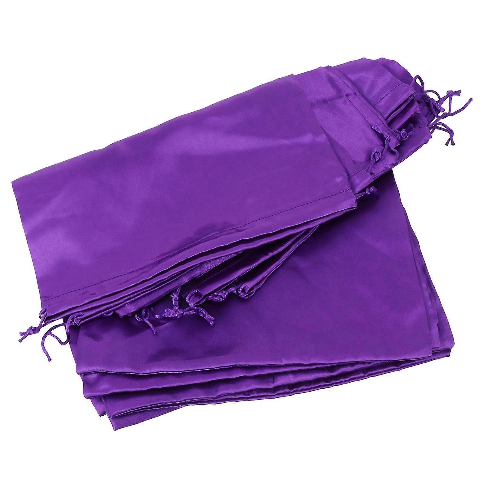 10pcs Durable Satin Drawstring Wig Storage Bags for Hair Extensions – Easy Open & Close, Moisture & Dust Protection, Travel Friendly Hairdressing