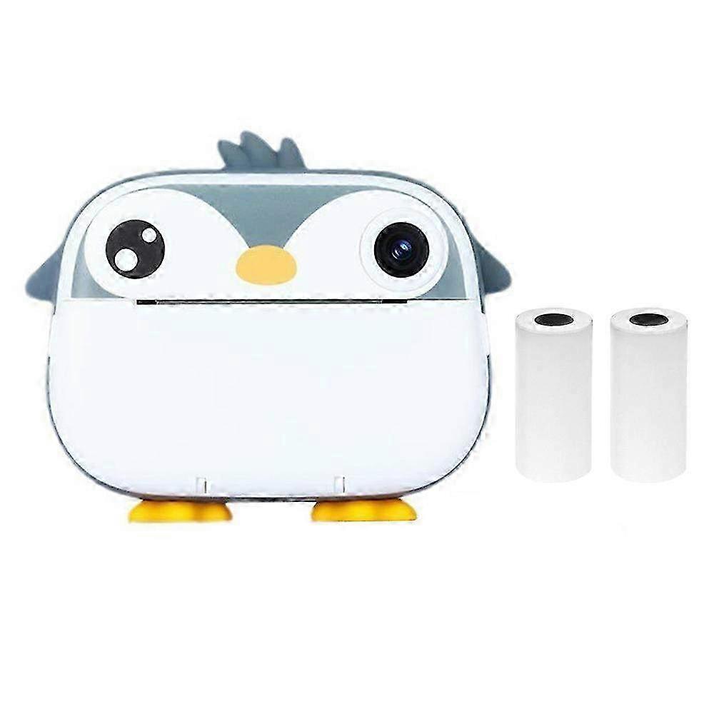 Kids Instant Camera with Dual Lens & 2.4 Inch Screen - Thermal Inkless Printer with Timer, 1080P Video Recording & 2 Ink Rolls