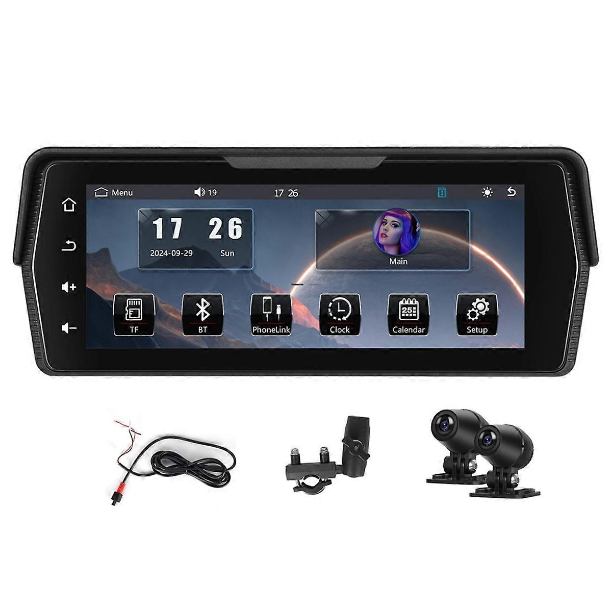 Navigation 6.8inch Motorcycle Monitor Carplay Android Auto IP67 Waterproof Touch Screen Bluetooth