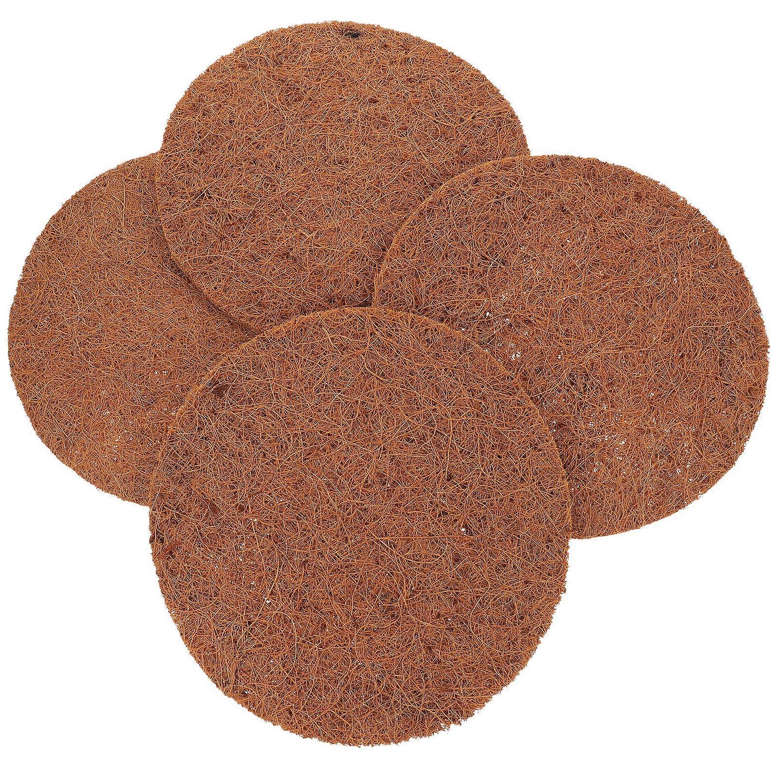 Coconut Fiber Bird Nesting Pads Breathable Cushion Mats for Small Birds & Animals, Warm & Comfortable Egg Protection, 4pcs Set