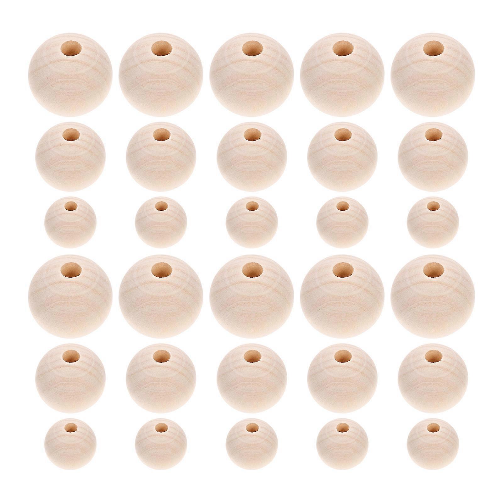 Natural Wood Bead for DIY Crafts Light Brown Synthetic Material 150pcs