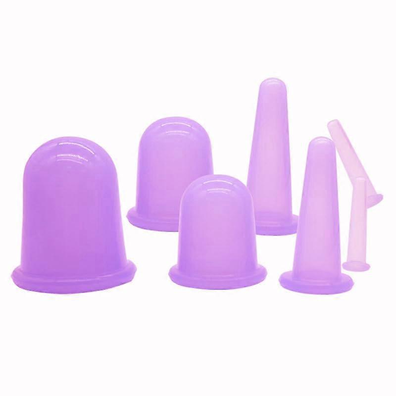 Silicone Cupping Set for Face and Body, 7-Piece Therapeutic Massage Cups, Soft Silicone, Easy to Use, Reusable