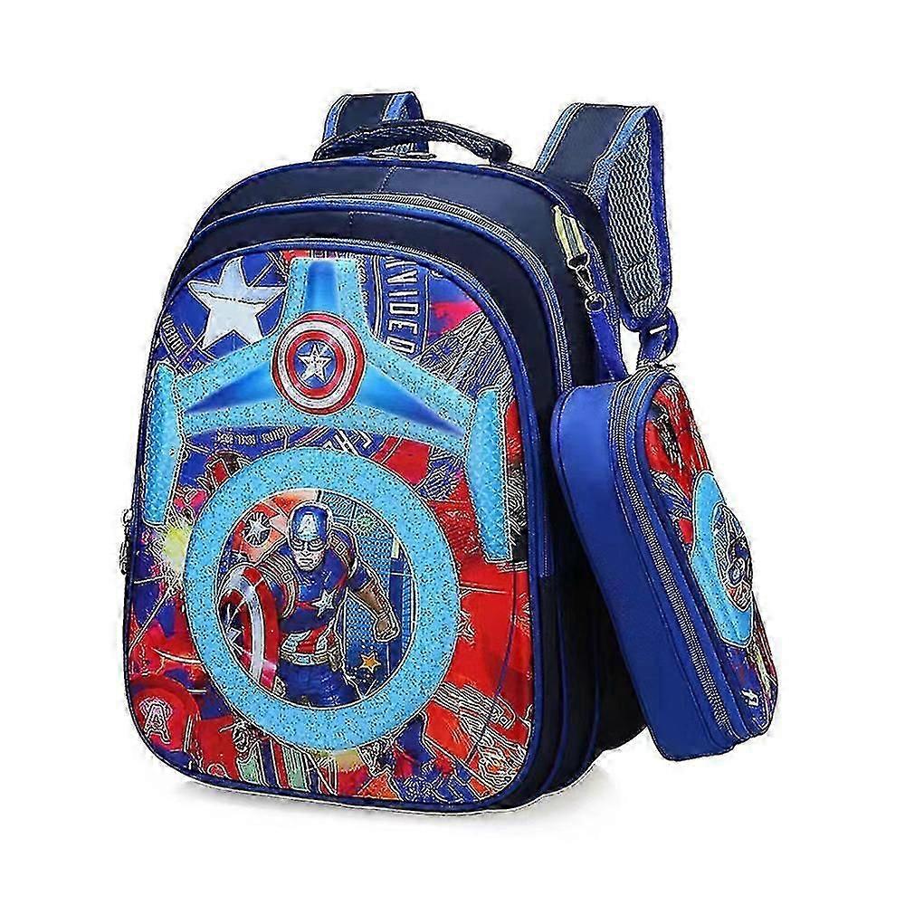 Çocuklar Erkek Örümcek Adam Kaptan Amerika Batman Sırt Çantası Çocuk Sırt Çantası Okul Çantası Kalem Kutusu Ile