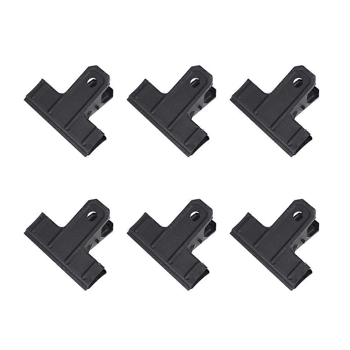 10 Pcs Black Large Clips for Clipping File 88mm Thickened Strong Metal Binder Paper Clips for Food