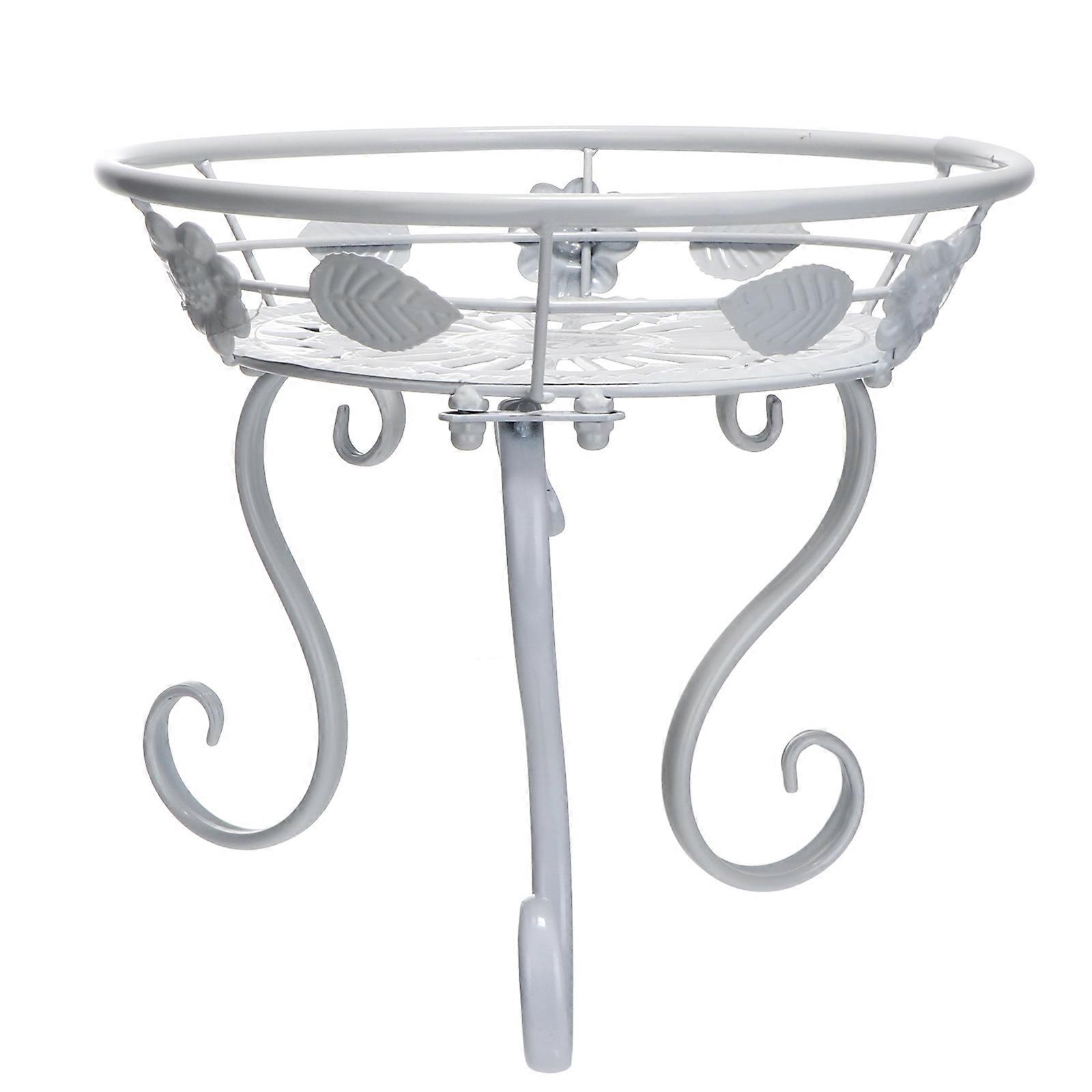 Craft Flowerpot Rack For Plant Display In Simple Design Of 27.5X27.5Cm Ideal For Storage Shelf Use Featuring A Durable Iron Structure For 1Pcs