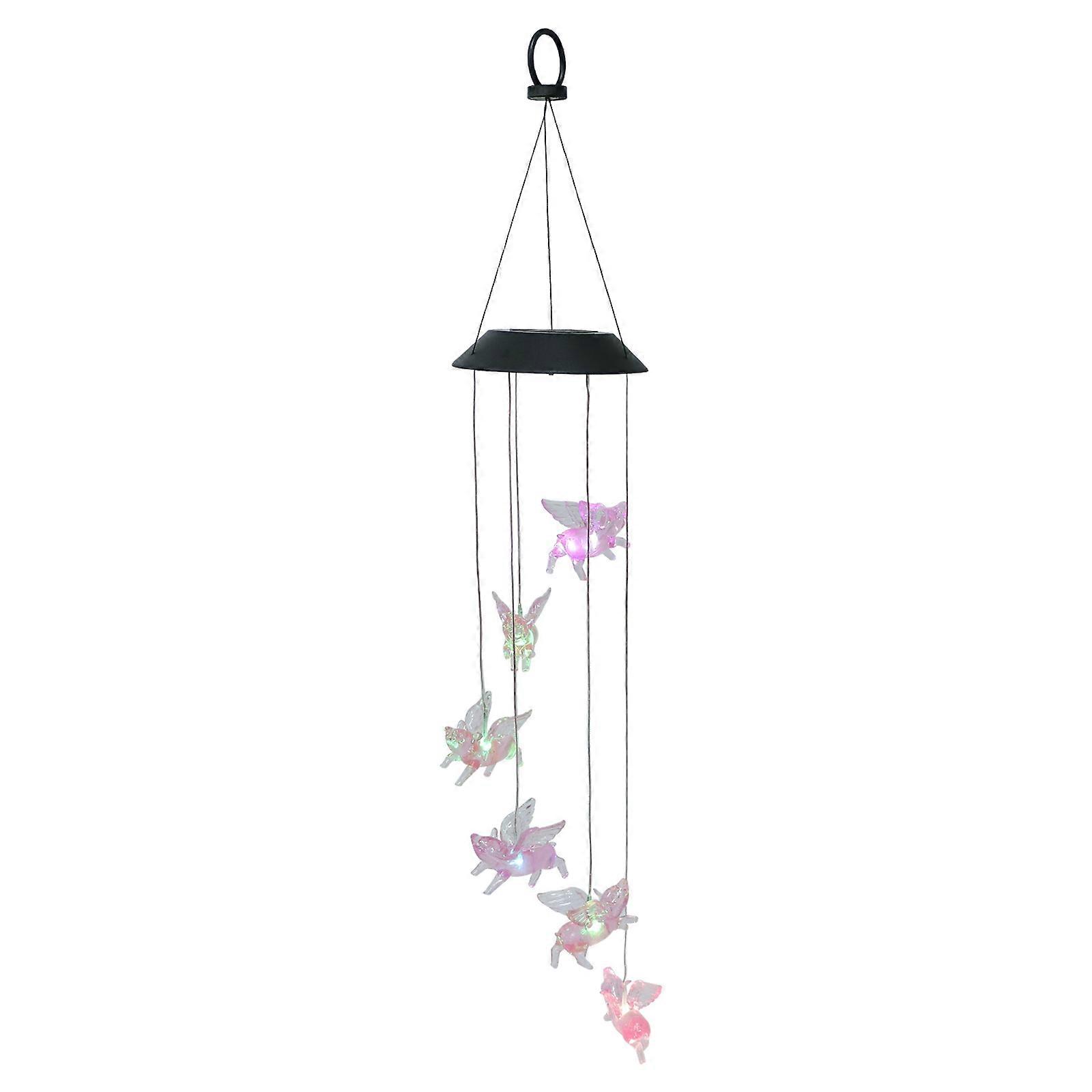 Solar Wind Chime Light LED for Lighting Colorful Balcony Hanging Lamp