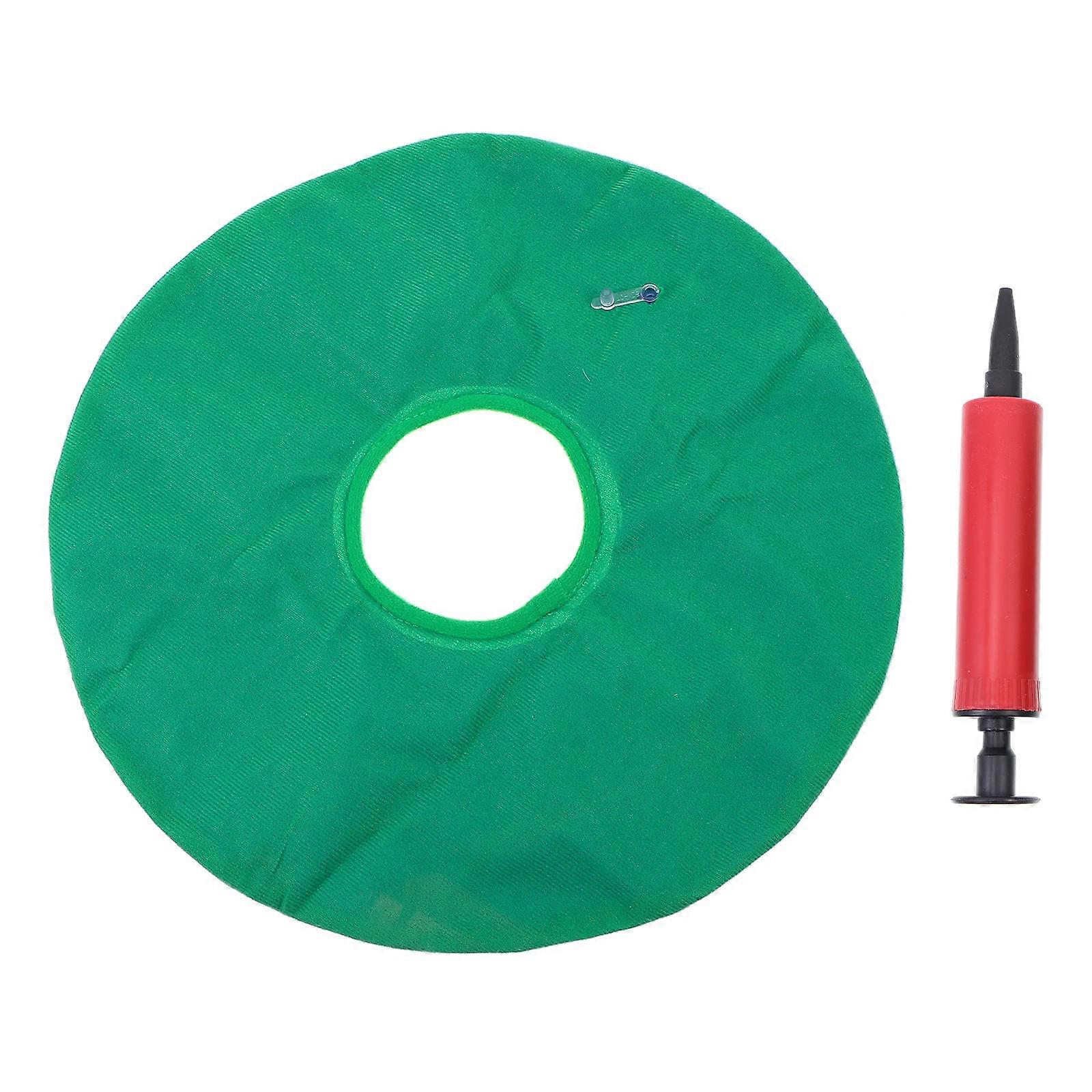 Inflatable Chair Cushion For Patients With Hemorrhoids 35x35x4cm Green Inflatable Design 1Pack