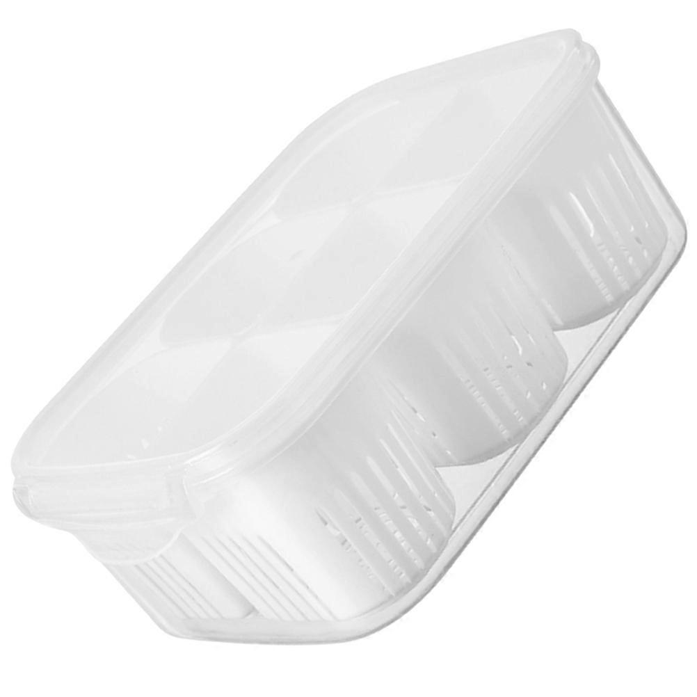Refrigerator Food Storage Container For Household Users With Multi Compartment Design 24.5X16X9CM 1Set